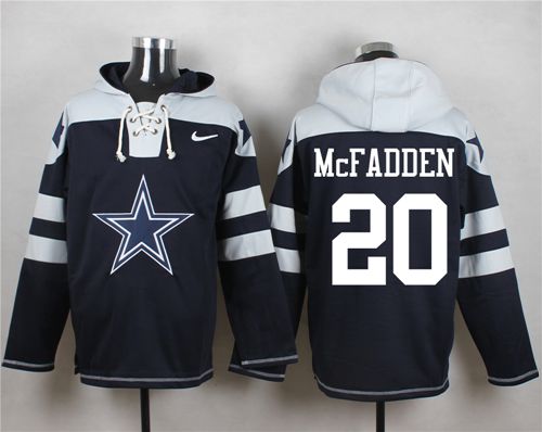 Nike Cowboys #20 Darren McFadden Navy Blue Player Pullover NFL Hoodie